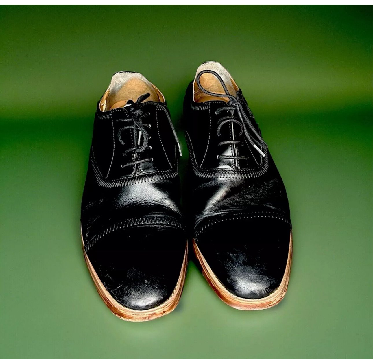 Mens Steve Madden P Nellow Dress Oxfords Fashion Shoes Size 8 1/2M Black