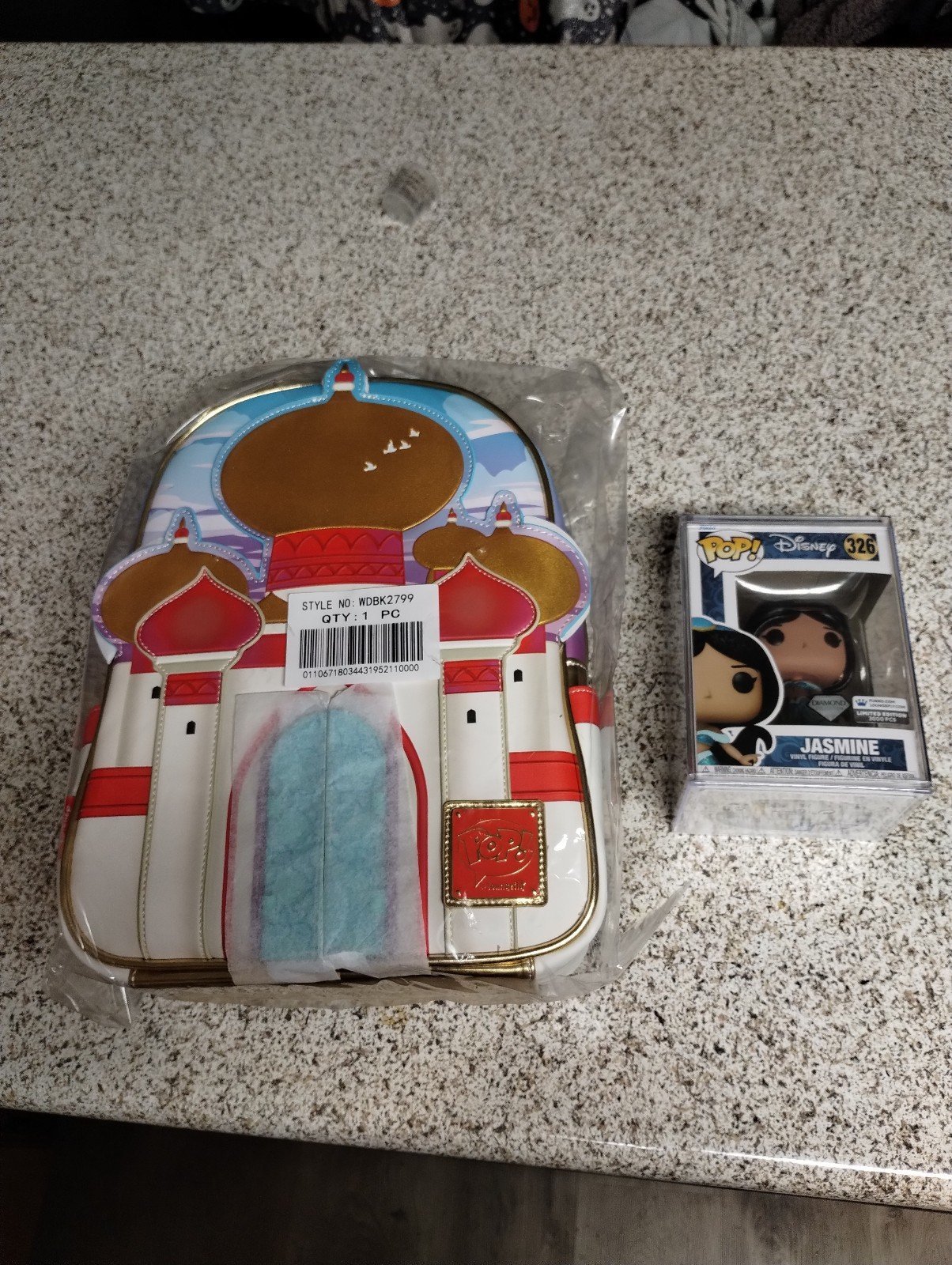 Loungefly anniversary edition Jasmin backpack and Funko combo