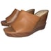 Jessica Simpson Sheyna Wedge Slides Brown Size 6M Vegan Leather NWOT 4” Wedge