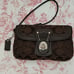 Coach Signature Wristlet Chocolate Brown Vintage.♡♡