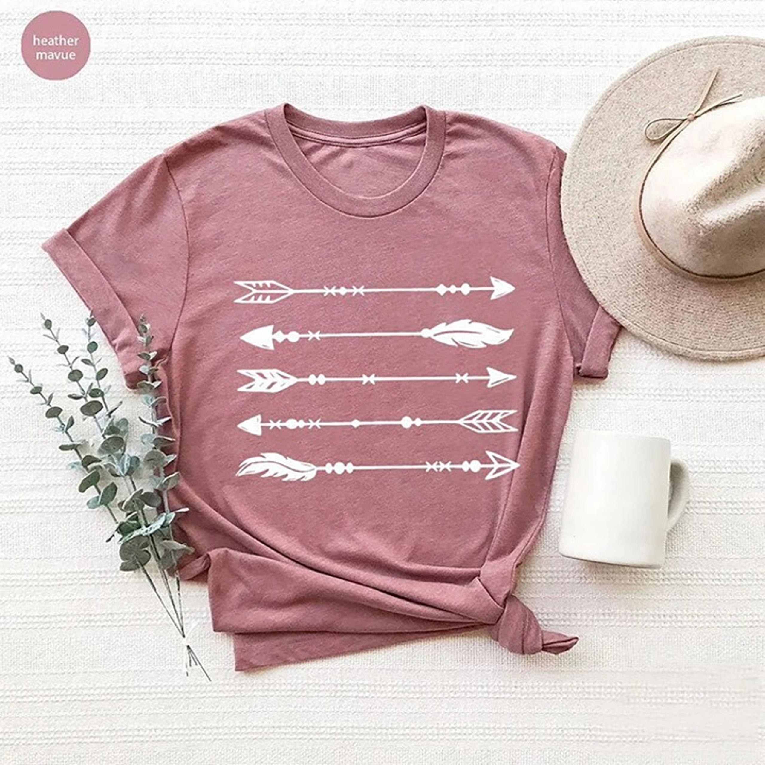 Boho Western Arrows Shirt, Women s Southwestern Shirt, Boho Top, Boho Arrow T-Sh