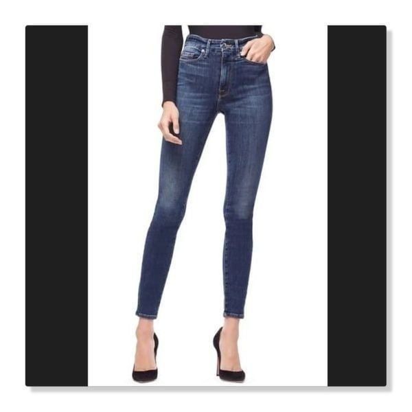 GOOD AMERICAN || Good Waist Ripped High Waist Skinny Jeans - [Size 10/26x29]