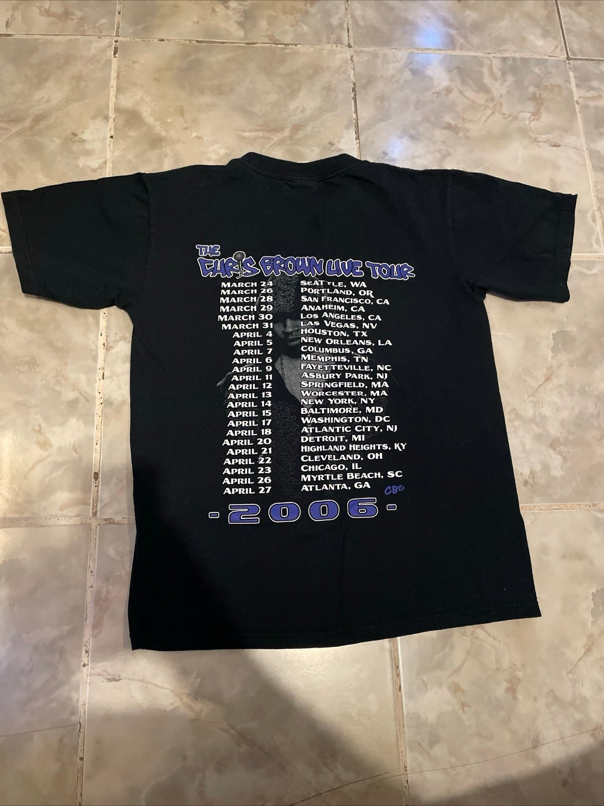 Vintage 2006 Y2K Chris Brown Official Licensed Live Tour T