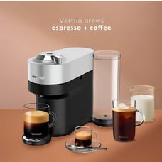 Nespresso vertuo machine with tempered glass pod holder