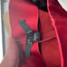 New Guess Lacquer Red Mid Rise Snake Mix Legging Size S NWT