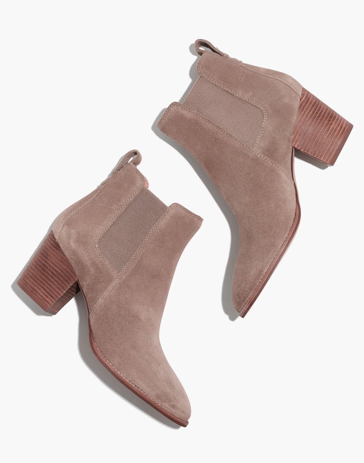 Madewell The Regan Boot in Suede in Wet Pebble Booties