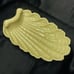 Vintage ABINGDON USA Pottery Clam Shell Center Dish Tray Bowl Platter Green 12”
