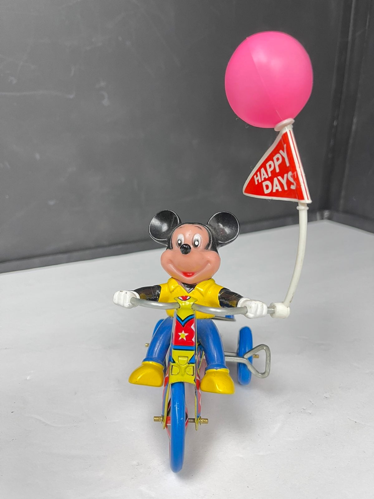Antique Mickey Mouse tricycle windup toy