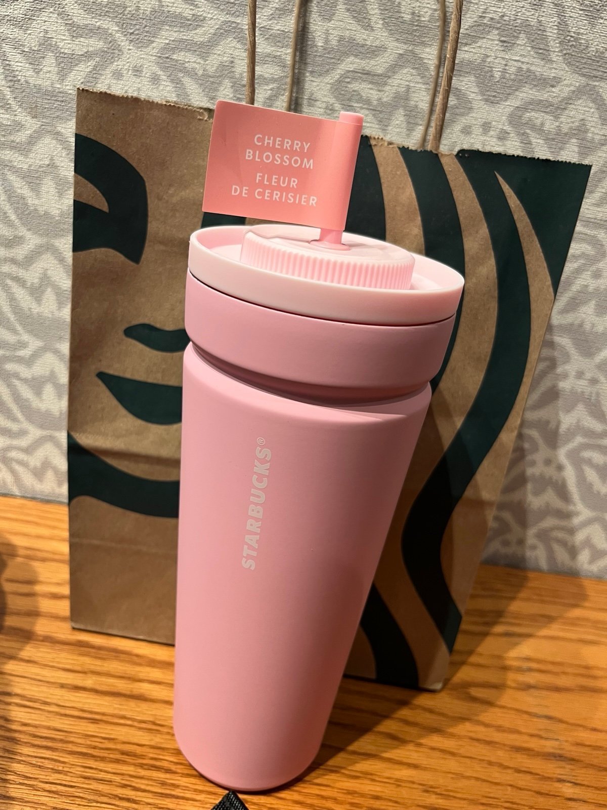 NWT Starbucks Spring 2025 Matte Pink Cherry Blossom Soft Touch SS Tumbler