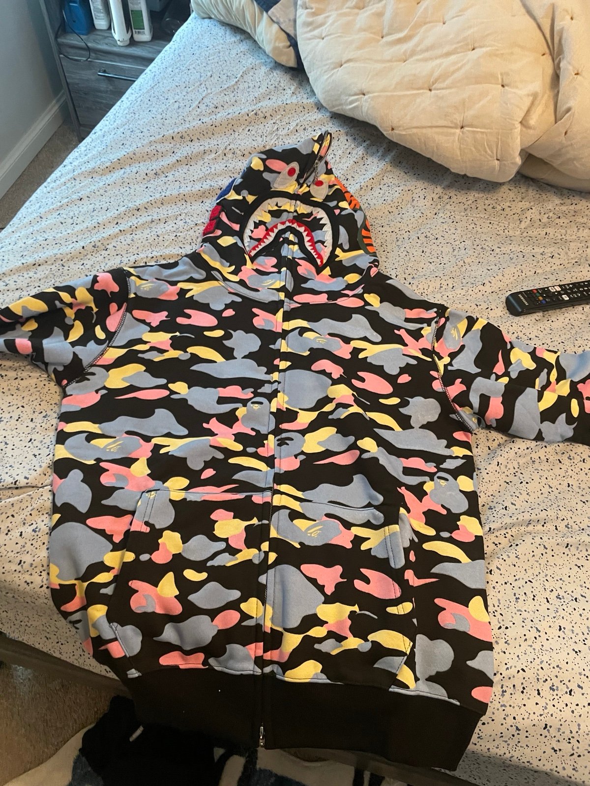 A baping ape hoodie size large