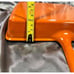 Mario Batali Dansk Cast Iron Skillet Grill Pan Orange Enameled Panini Press Lid
