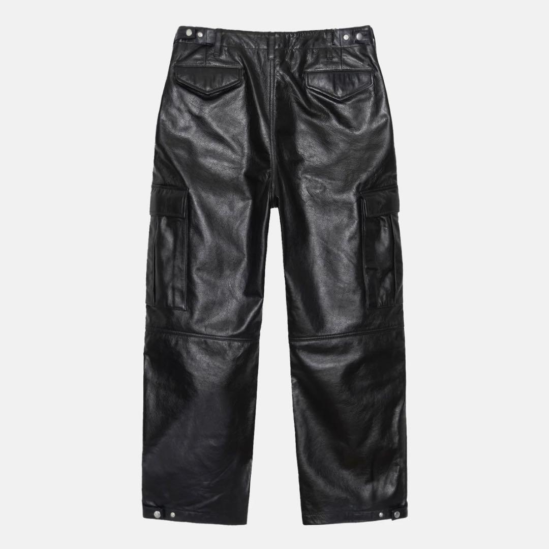 Military Cargo Pant Leather in black - Stüssy – Stussy AU