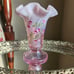Fenton 100th Anniversary Pink Opalescent Glass Vase