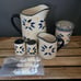 Temptation Old World Pitcher Salt Pepper Creamer Spreader Garlic Keeper Flower