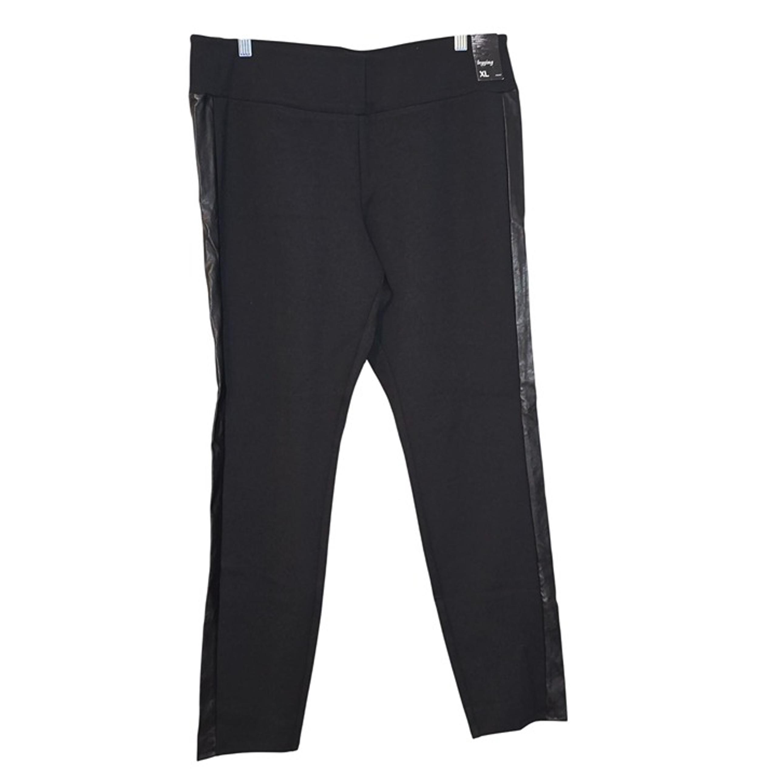 New York & Co. Soho Size XL Black Leggings with Black Piping on Legs New N