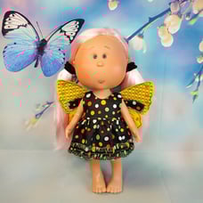 Dress with wings for doll Mia 9'' BUTTERFLY Polka Dots
