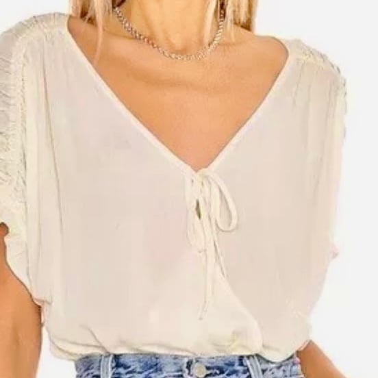 NWT Free People Cleo Ivory Bodysuit. Size small.