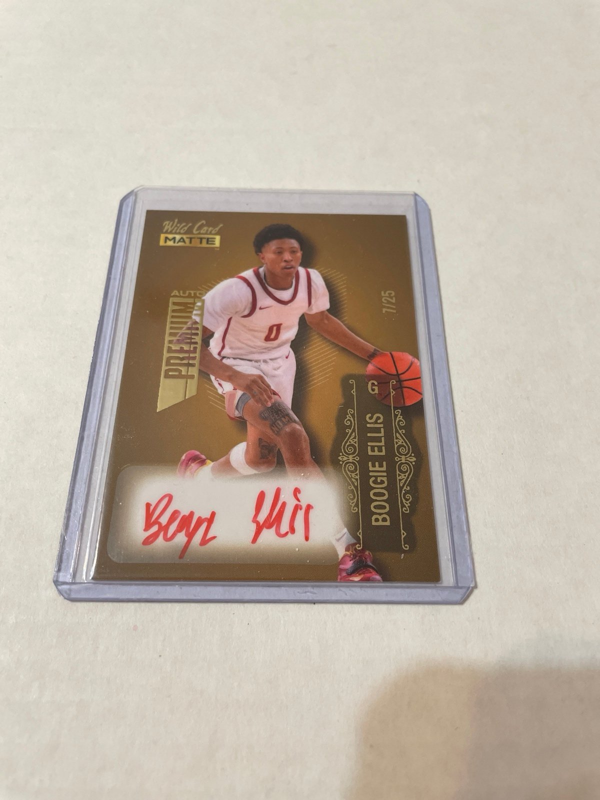 2022 Boogie Ellis Wild Card Premium Gold Autograph