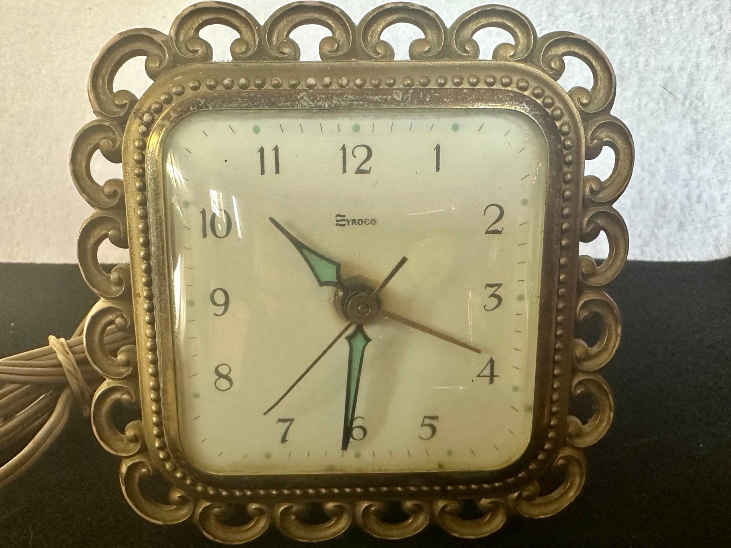1964 SYROCO Alarm Clock; Syracuse Ornamental Co. Inc. WORKS!