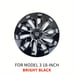 Tesla Model 3 Hub Caps in Bright Black
