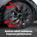 Tesla Model 3 Hub Caps in Bright Black