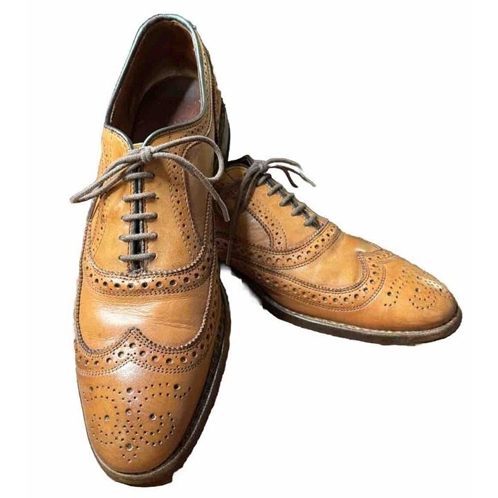 Allen Edmonds McAllister Wingtip Oxford Dress Shoes Size 10 B in Walnut Brown