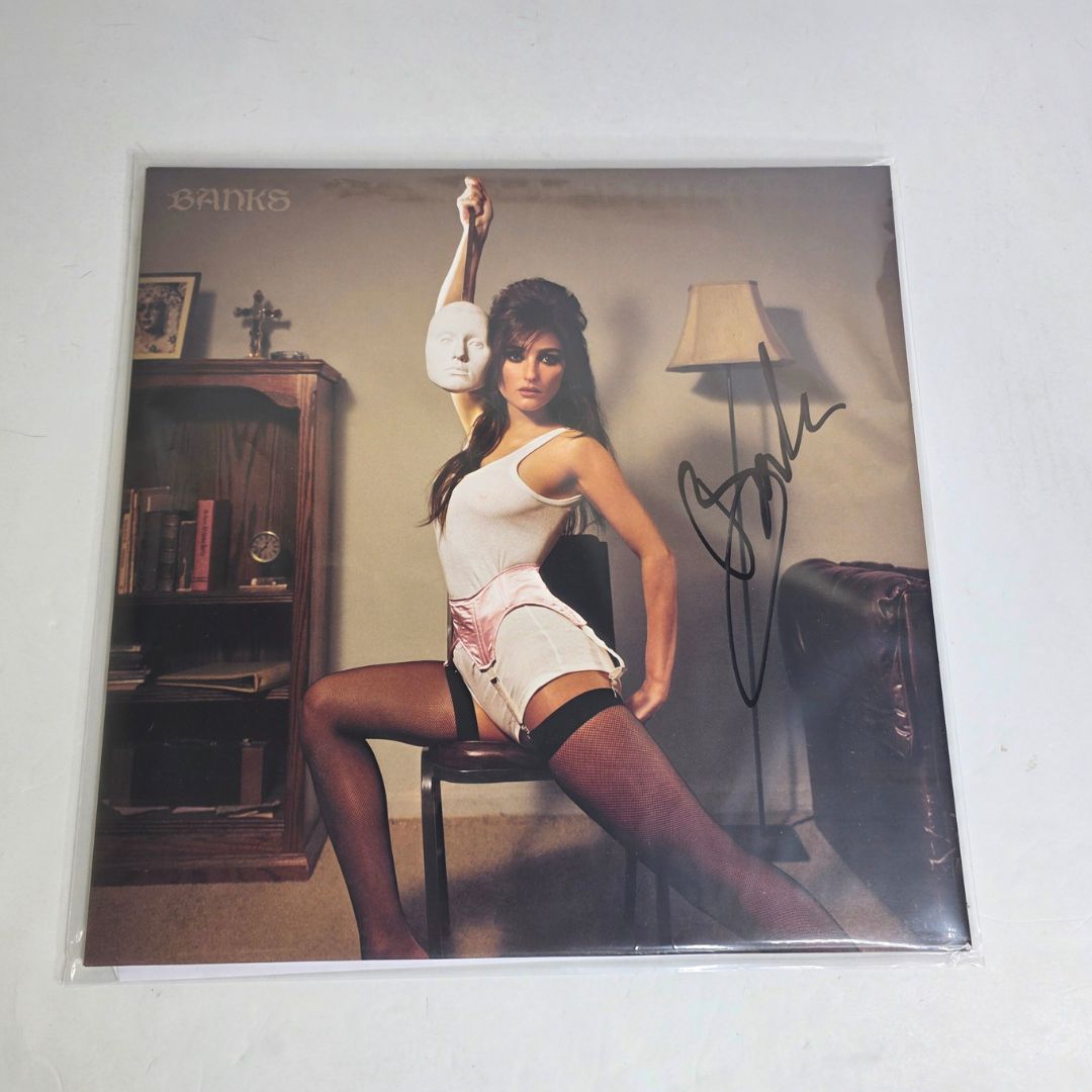 SIGNED BANKS - Off With Her Head Autographed Mauve / Brown Vinyl LP NEW IN HAND