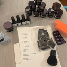 Nailboo Lot of 9 powders, accessories — used twice