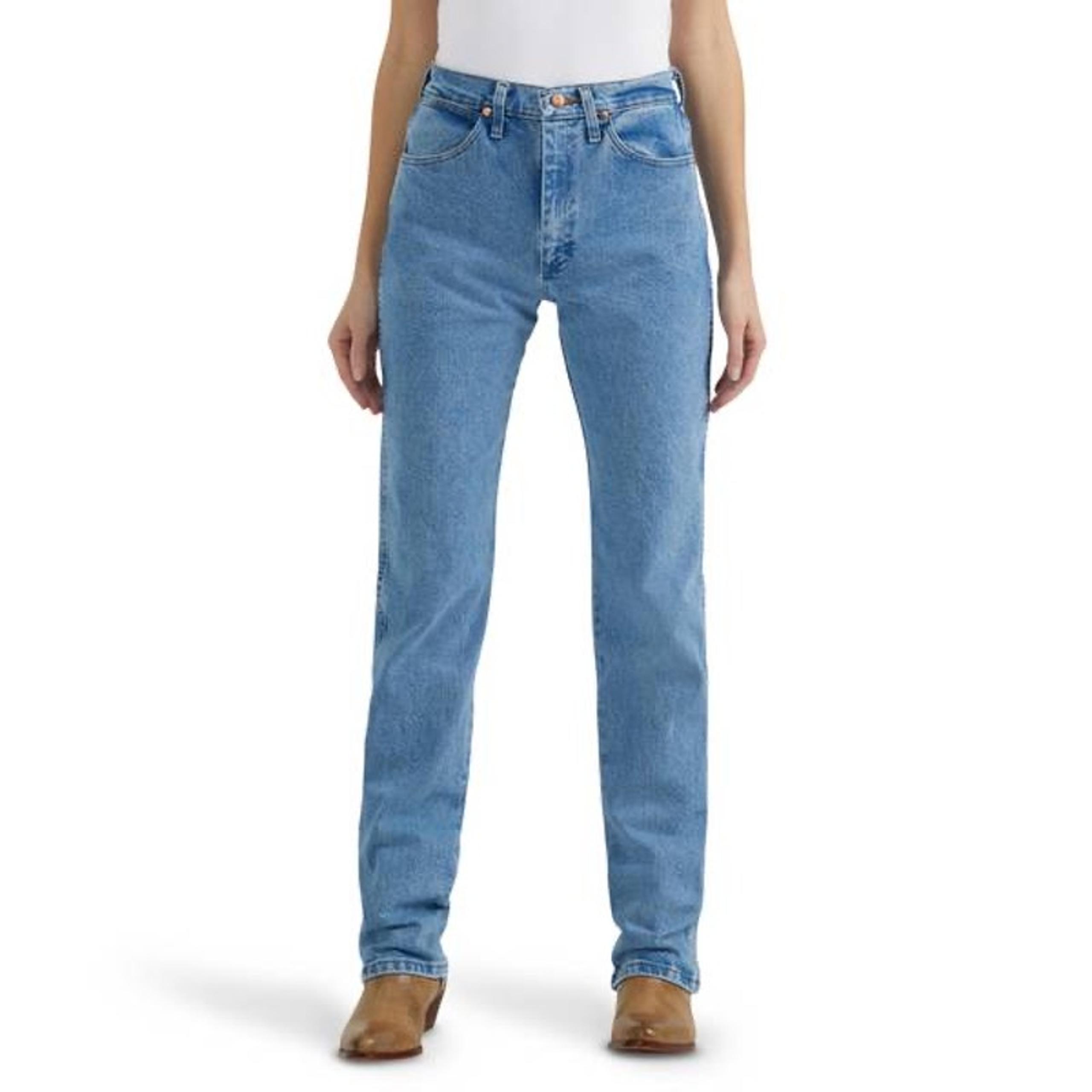 Wrangler Women's Light Wash Super High Rise Cowboy Cut Slim Fit Jeans Size 3X34