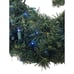 Vintage Pine Artificial Christmas Wreath Pre-lit Blue Lights 18