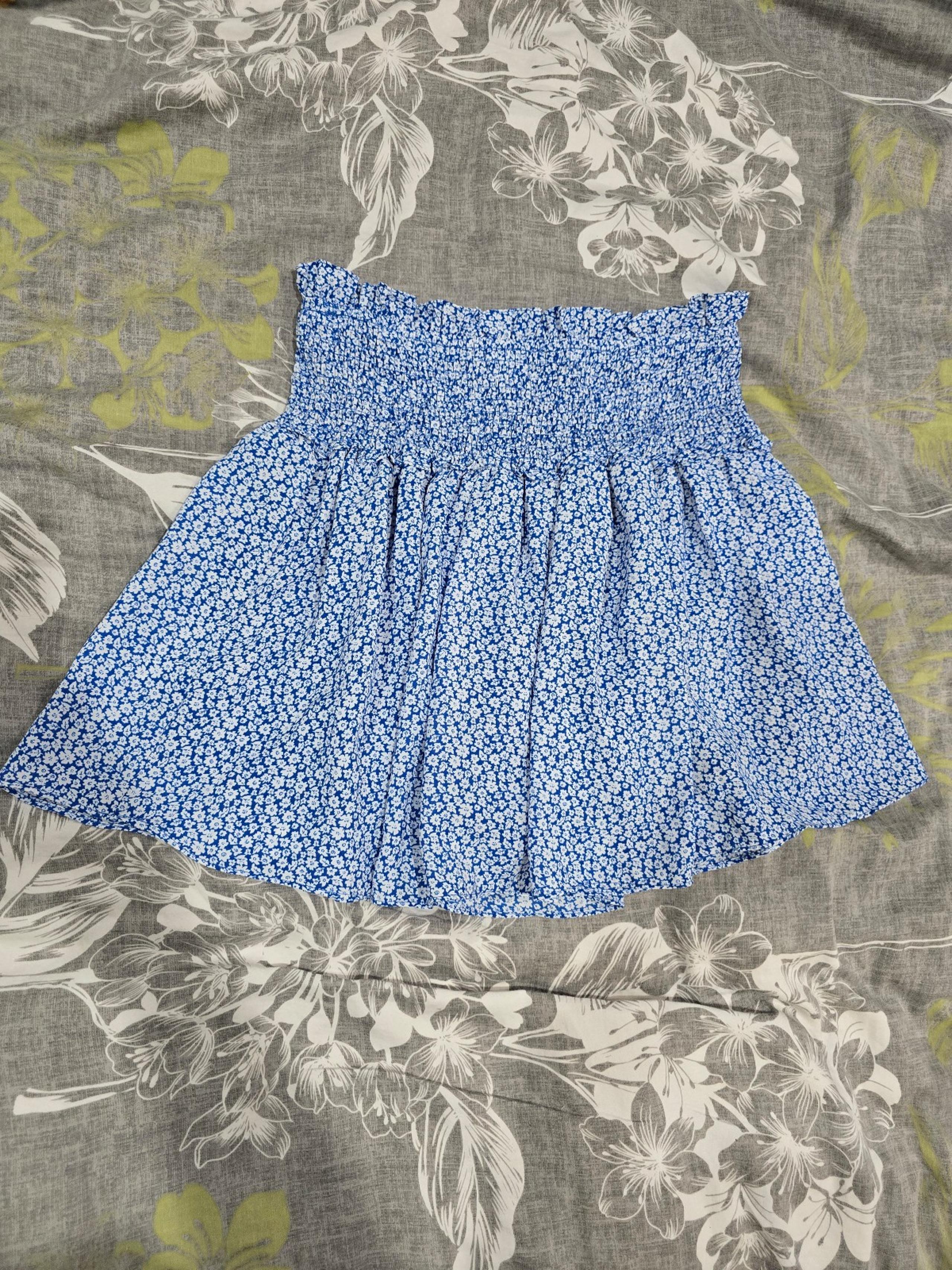 She + Sky smocked elastic waist floral Skirt Large