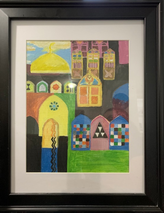 framed acrylic painting 24 x20