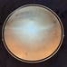 Contemporary 13.75 Round White Marble With Brass Handles Drinks Serving Tray