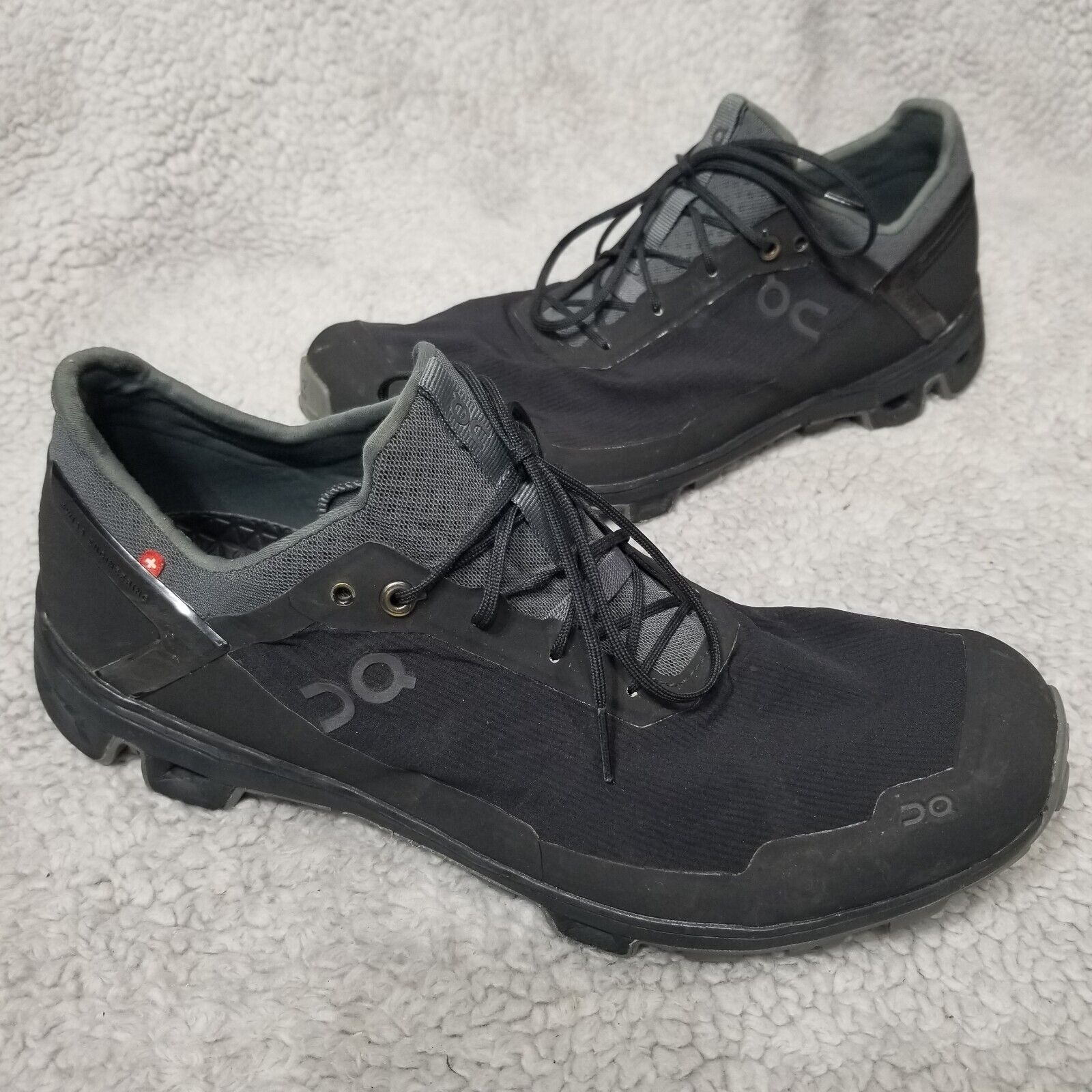 Size 11- ON Running Mens Cloudventure Peak Textile Synthetic Trainers Black Rock