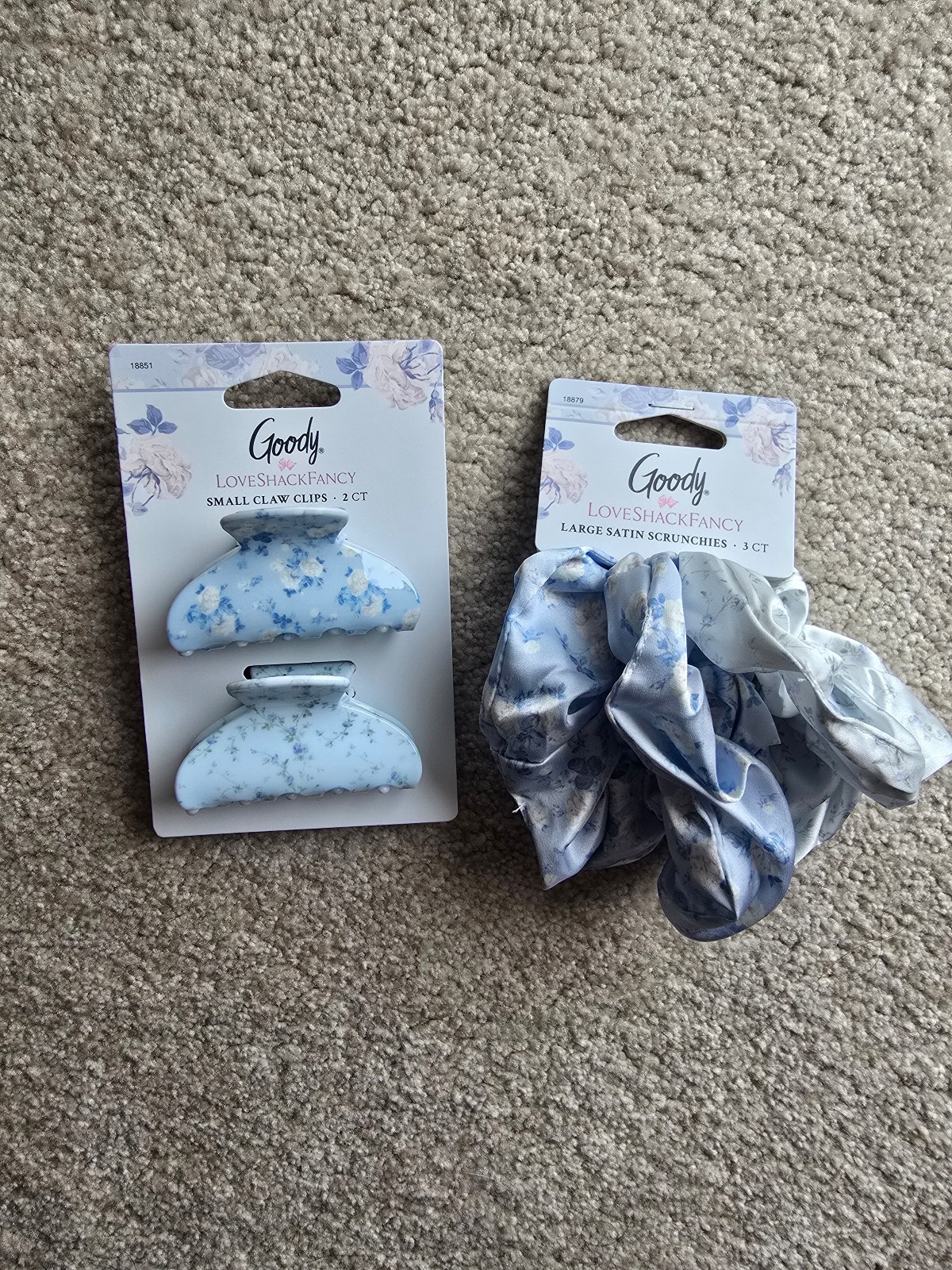 Goody x LoveShackFancy Small Claw Clips And Large Satin Scrunchies