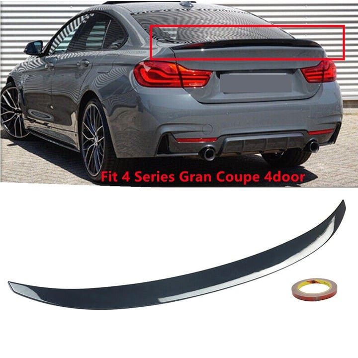 2014-2021 For BMW 4 Series 4 Doors F36 P Style Rear Spoiler PG Style Gloss Black