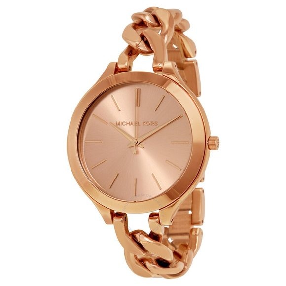 Michael Kors Slim Runway Twist Rose Gold Watch
