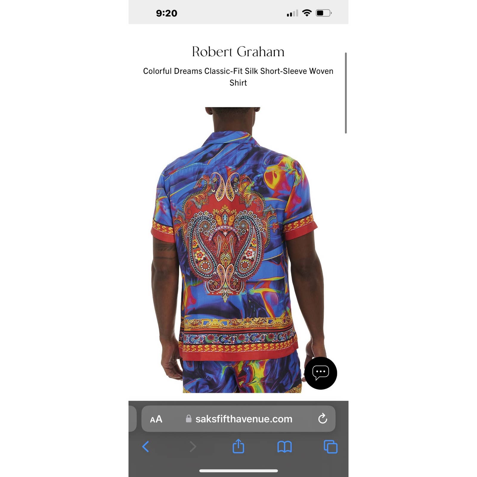 Colorful Dreams Classic-Fit Silk Short-Sleeve Woven Shirt