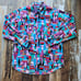 Vintage Wrangler USA Brushpopper Cowboy Western Navajo Shirt Button Men's X-Long