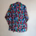 Vintage Wrangler USA Brushpopper Cowboy Western Navajo Shirt Button Men's X-Long