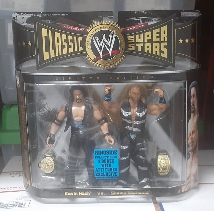 WWE Jakks Classic Ringside Kevin Nash & HBK Shawn Michaels 2 Dudes w/ Attitudes