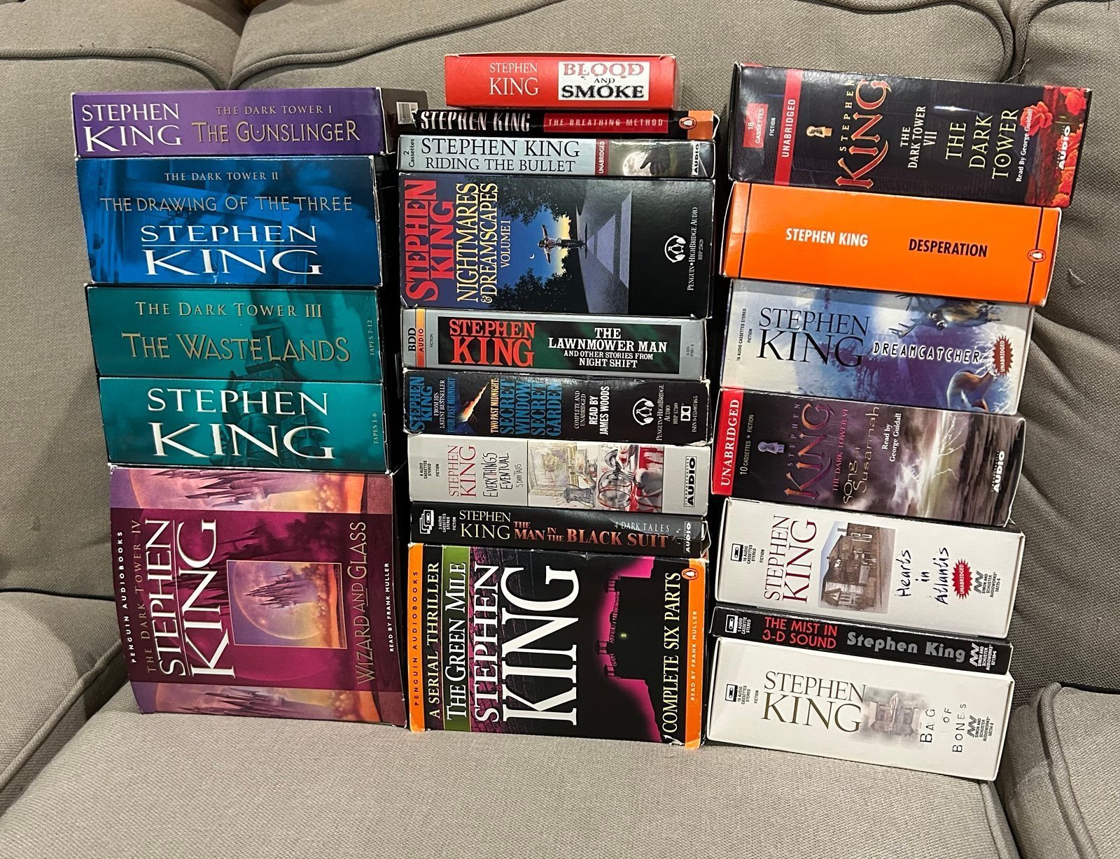 Lot of 20 AudioBooks on Cassettes Stephen King