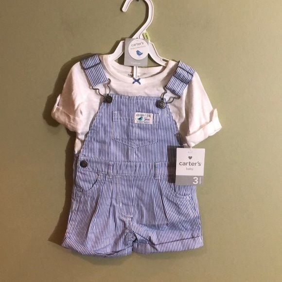 NWT Carter’s Girls 2 - Piece Overall Short Set