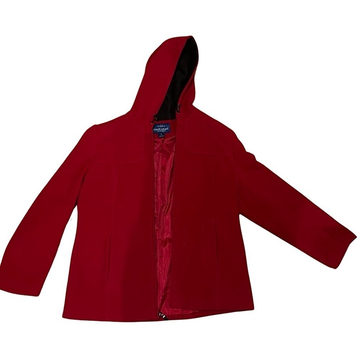 Mackintosh of New England Vintage Women’s Wool Coat. Sz Large Red Bomber