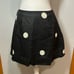 Aston Studio Trixie Linen Skirt in Nero/milk dot polka dot size 6 NEW