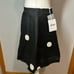 Aston Studio Trixie Linen Skirt in Nero/milk dot polka dot size 6 NEW