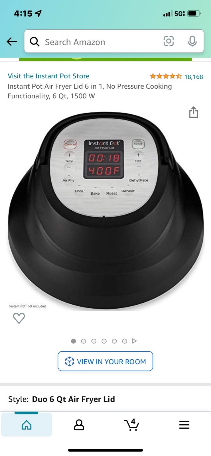 Instant Pot Air Fryer Lid