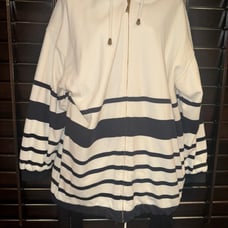Vintage Escada Margaretha Ley bold striped full zip hooded jacket with nautical