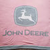 Girls' John Deere Pink Gray Fleece Throw Blanket USA 47” X 63” Big Deer Logo