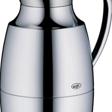 Alfi Pallas 1.0 L Glass Vacuum Chrome Plated Brass Thermal Dispenser Carafe, Met